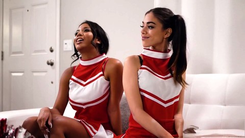 College girls, scissoring, cheerleader