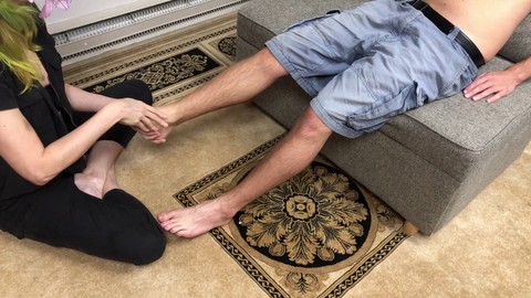 Belyla Bradley indulges in foot massage session
