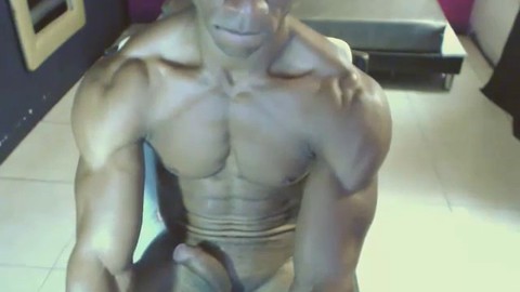 Schwarze muskeln, latinos-stück, sperrig