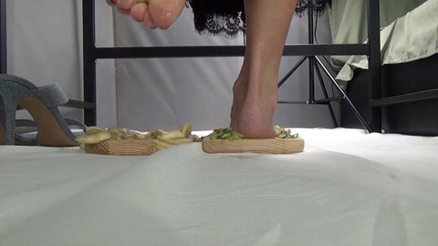 Food sex, footjobs, high heel trampling
