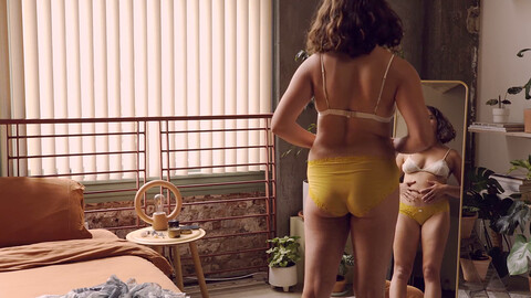 Solo, clothed, guided masturbation