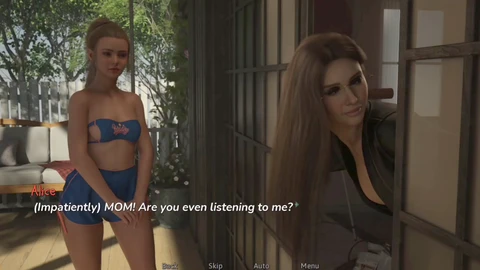 Erotic 3D animation featuring taboo encounters with family members in anime style