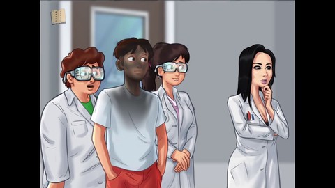 Adult visual novels, college, hot brunette