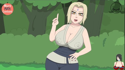 Tsunade domine Sakura après leur séance d'entraînement en utilisant le jutsu futa