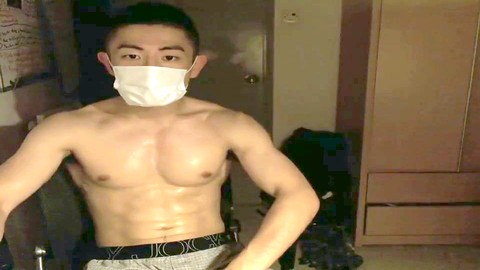 Maskierter asiatischer Junge sehr sinnliche Webcam Pornos